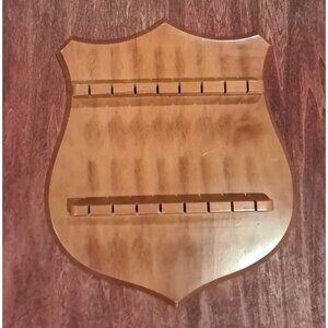 Spoon Wall Display Rack - MCM Wood   - Holds 16 Souvenir Spoons-12" x 10"